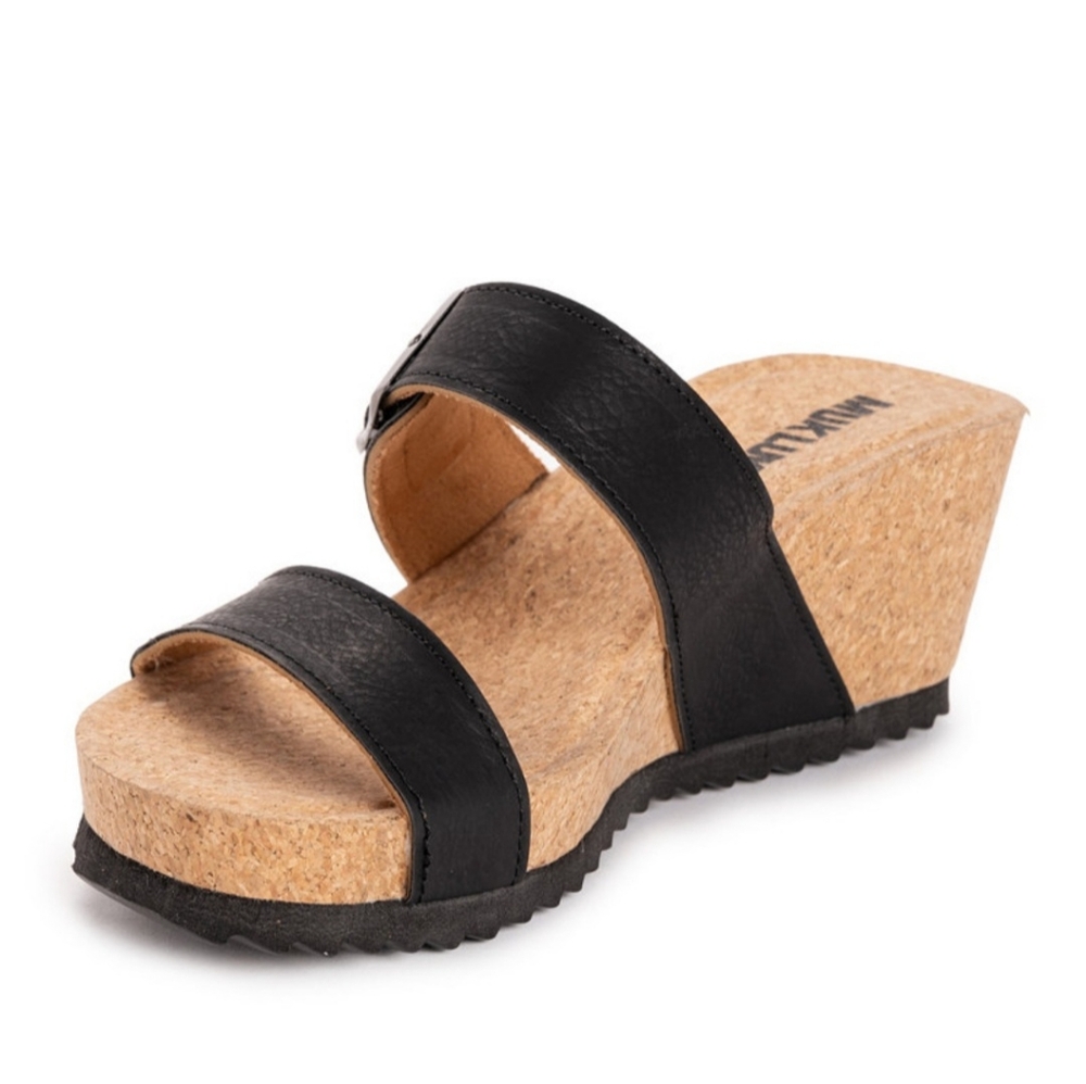 MUK LUKS WOMEN'S WINONA WEDGE SANDALS SIZE 10 NIB - Picture 2 of 6